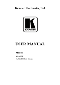 Per vedere il documento Kramer-electronics VS-169TP Manuale Utente